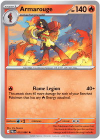 Armarouge - 012/084 - ME05: Pitch Black (ME05) #012/084 - Rare Pokémon Trading Card
