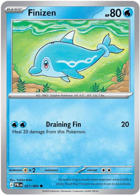 Finizen trading card from ME05: Pitch Black Finizen - ME05: Pitch Black Pokémon trading card