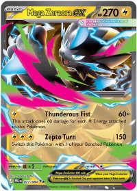Mega Zeraora ex - 027/084 - ME05: Pitch Black (ME05) #027/084 - Double Rare Pokémon Trading Card