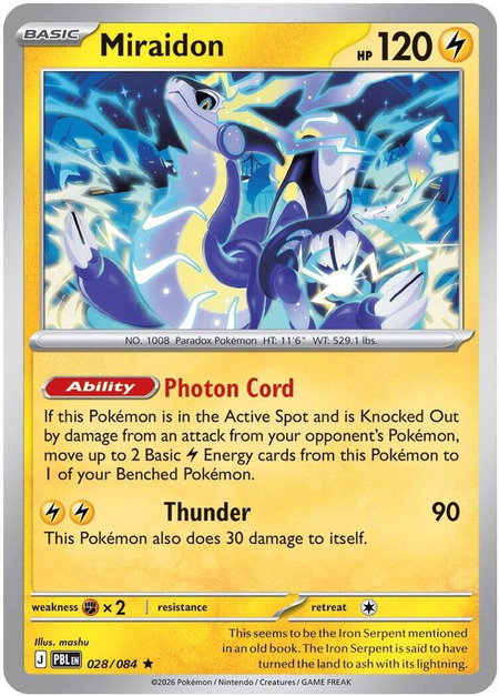 Miraidon - ME05: Pitch Black Pokémon trading card
