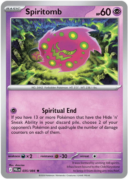 Spiritomb - ME05: Pitch Black Pokémon trading card