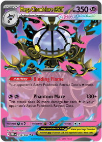 Mega Chandelure ex - 038/084 - ME05: Pitch Black (ME05) #038/084 - Double Rare Pokémon Trading Card