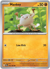 Mankey - ME05: Pitch Black (ME05) #042/084 - Common Pokémon Trading Card