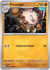 Primeape - ME05: Pitch Black (ME05) #043/084 - Common Pokémon Trading Card