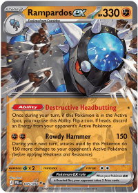 Rampardos ex - 045/084 - ME05: Pitch Black (ME05) #045/084 - Double Rare Pokémon Trading Card