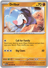 Drilbur - ME05: Pitch Black (ME05) #046/084 - Common Pokémon Trading Card