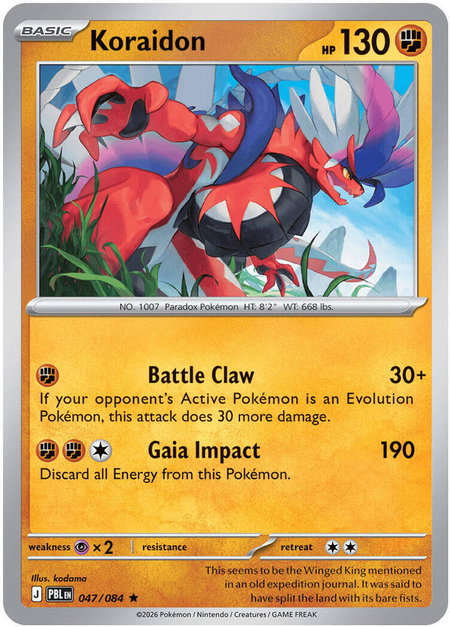 Koraidon - ME05: Pitch Black Pokémon trading card