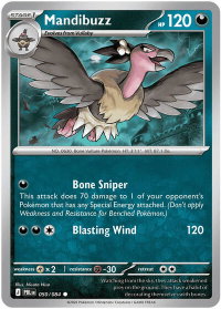 Mandibuzz - ME05: Pitch Black (ME05) #050/084 - Common Pokémon Trading Card
