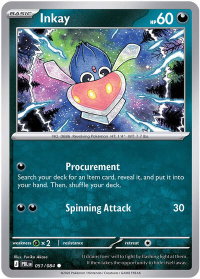 Inkay - ME05: Pitch Black (ME05) #051/084 - Common Pokémon Trading Card