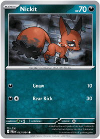 Nickit - ME05: Pitch Black (ME05) #053/084 - Common Pokémon Trading Card