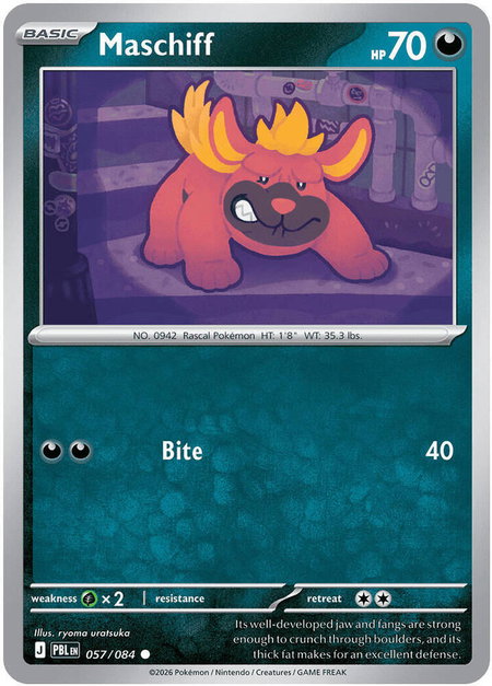 Maschiff - ME05: Pitch Black Pokémon trading card