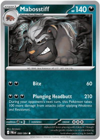 Mabosstiff - ME05: Pitch Black (ME05) #058/084 - Common Pokémon Trading Card