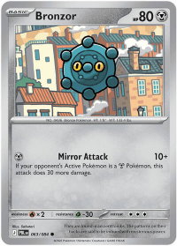 Bronzor - ME05: Pitch Black (ME05) #063/084 - Common Pokémon Trading Card