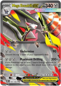 Mega Excadrill ex - 065/084 - ME05: Pitch Black (ME05) #065/084 - Double Rare Pokémon Trading Card