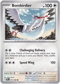 Bombirdier - ME05: Pitch Black (ME05) #071/084 - Common Pokémon Trading Card