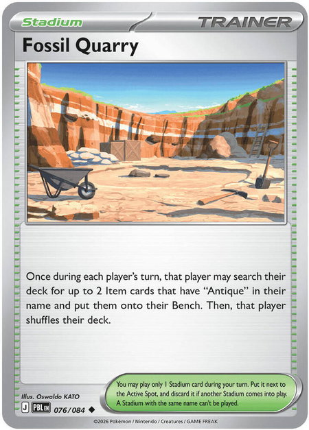 Fossil Quarry - ME05: Pitch Black Pokémon trading card
