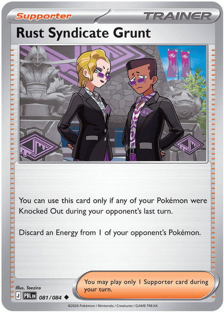 Rust Syndicate Grunt - 081/084 - ME05: Pitch Black Pokémon trading card