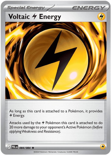 Voltaic Lightning Energy trading card from ME05: Pitch Black Voltaic Lightning Energy - ME05: Pitch Black Pokémon trading card