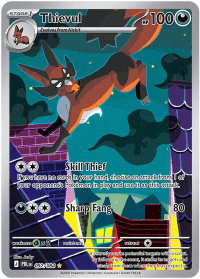 Thievul - 092/084 - ME05: Pitch Black (ME05) #092/084 - Illustration Rare Pokémon Trading Card