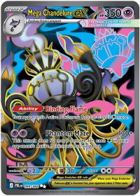 Mega Chandelure ex - 099/084 - ME05: Pitch Black (ME05) #099/084 - Ultra Rare Pokémon Trading Card