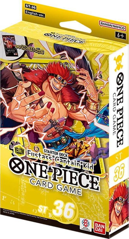 Starter Deck 36: YELLOW Eustass”Captain”Kid trading card from Starter Deck 36: YELLOW Eustass"Captain"Kid Starter Deck 36: YELLOW Eustass”Captain”Kid - Starter Deck 36: YELLOW Eustass"Captain"Kid One Piece trading card