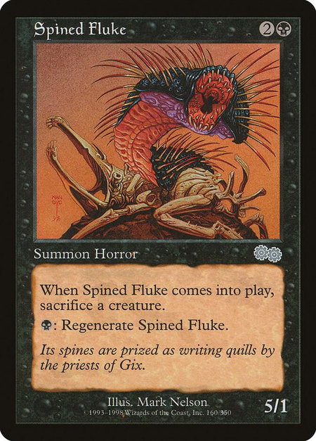 Spined Fluke - Urza's Saga Magic: The Gathering trading card