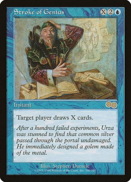 Stroke of Genius - Urza's Saga Magic: The Gathering trading card