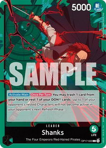 Shanks (020) - The World's Strongest Warriors (OP17) #OP17-020 - Leader One Piece Trading Card
