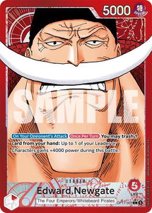Edward.Newgate (001) (Alternate Art) - The World's Strongest Warriors (OP17) #OP17-001 - Leader One Piece Trading Card