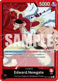 Edward.Newgate (001) - The World's Strongest Warriors (OP17) #OP17-001 - Leader One Piece Trading Card