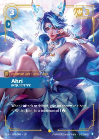 Ahri - Inquisitive - Vendetta (VEN) #SP3/006 - Showcase Riftbound Trading Card