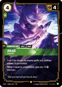 Akali - Silent (Alternate Art) - Vendetta (VEN) #038a/166 - Showcase Riftbound Trading Card