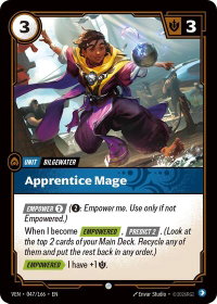 Apprentice Mage - Vendetta (VEN) #047/166 - Common Riftbound Trading Card