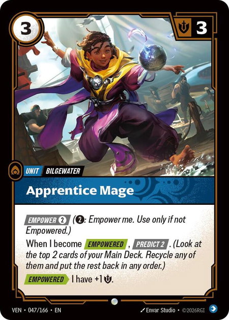 Apprentice Mage trading card from Vendetta Apprentice Mage - Vendetta Riftbound trading card