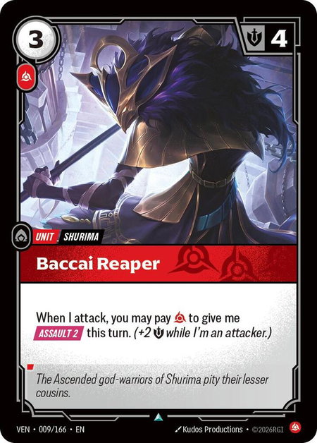 Baccai Reaper trading card from Vendetta Baccai Reaper - Vendetta Riftbound trading card