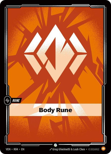 Body Rune trading card from Vendetta Body Rune - Vendetta Riftbound trading card