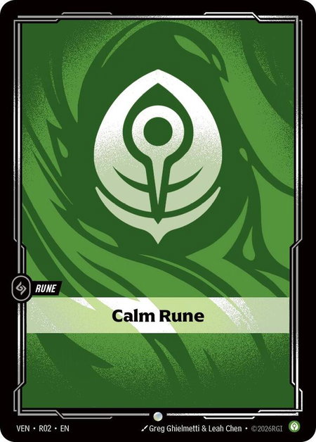Calm Rune - Vendetta Riftbound trading card