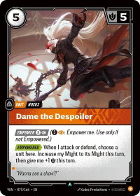 Dame the Despoiler - Vendetta (VEN) #079/166 - Uncommon Riftbound Trading Card