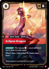 Eclipse Dragon - Vendetta (VEN) #016/166 - Rare Riftbound Trading Card
