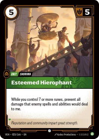 Esteemed Hierophant - Vendetta (VEN) #025/166 - Common Riftbound Trading Card