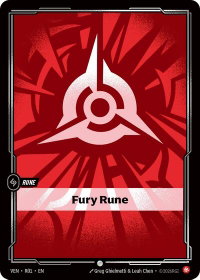 Fury Rune - Vendetta (VEN) #R01 - Common Riftbound Trading Card