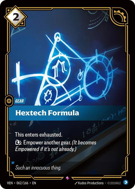 Hextech Formula trading card from Vendetta Hextech Formula - Vendetta Riftbound trading card