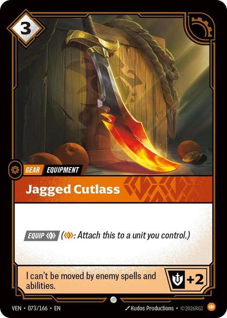 Jagged Cutlass - Vendetta Riftbound trading card