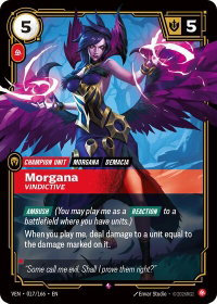 Morgana - Vindictive - Vendetta (VEN) #017/166 - Rare Riftbound Trading Card