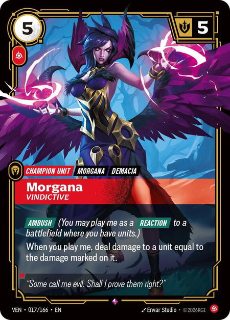 Morgana - Vindictive - Vendetta Riftbound trading card