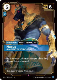 Nasus - Guardian of Knowledge - Vendetta (VEN) #063/166 - Rare Riftbound Trading Card