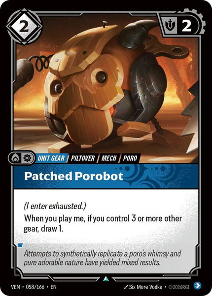 Patched Porobot - Vendetta Riftbound trading card