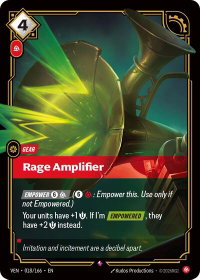 Rage Amplifier - Vendetta (VEN) #018/166 - Rare Riftbound Trading Card