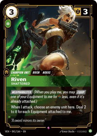 Riven - Shattered - Vendetta (VEN) #041/166 - Rare Riftbound Trading Card