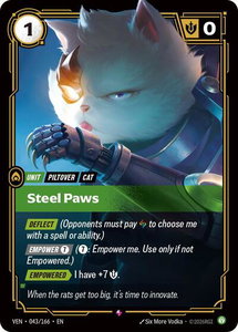 Steel Paws - Vendetta (VEN) #043/166 - Rare Riftbound Trading Card